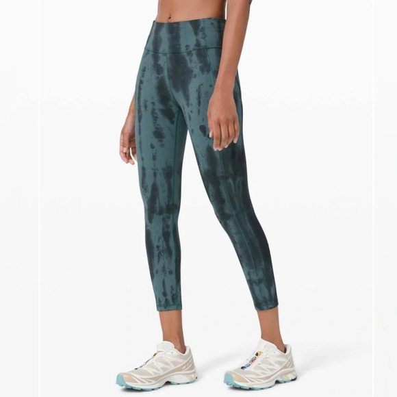 Lululemon Invigorate High-Rise Tight 25" *Wash Forest Shibori Graphite Grey - Picture 1 of 5